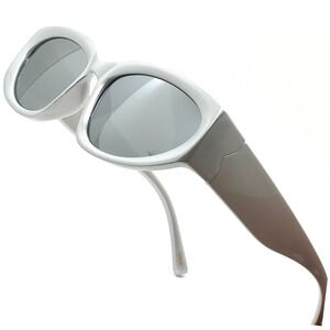 Women Men Sunglasses Fashion Luxury Style Outdoor Silver Frame‎ Mirror Lens New